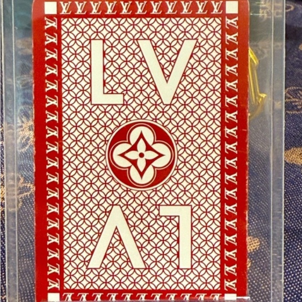 Louis Vuitton Red and White Card Holder
